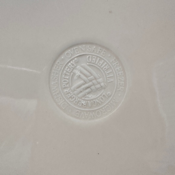 Longaberger WOVEN TRADITIONS IVORY 40 oz 12" Pasta Serving Bowl Vegetable - Picture 2 of 4